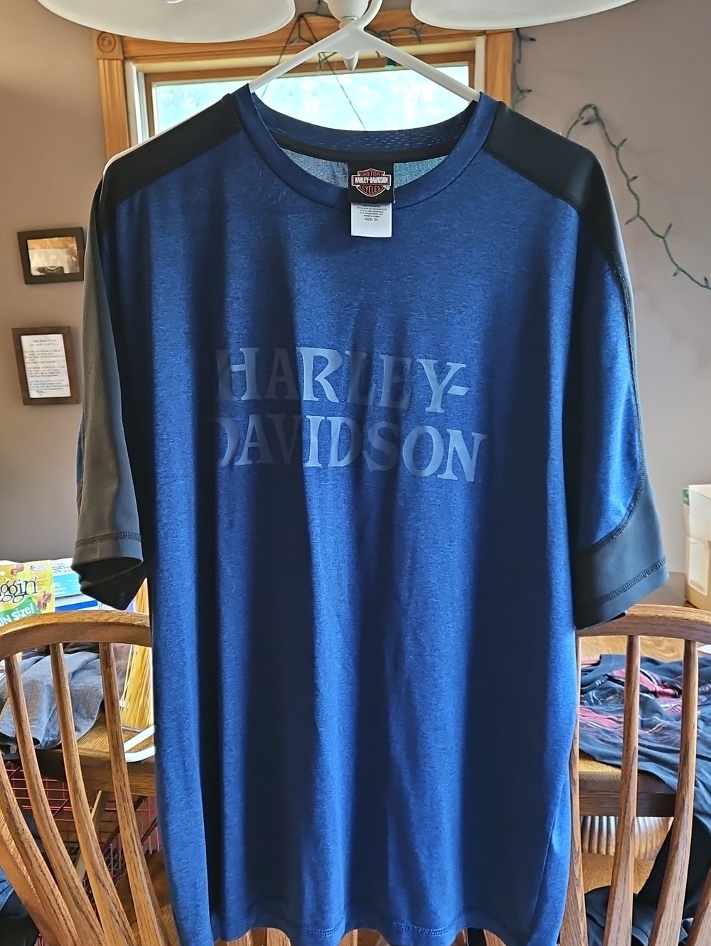Harley-Davidson Navy and Black Athletic Logo Tee